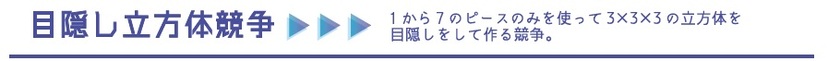 目隠し立方体競争
